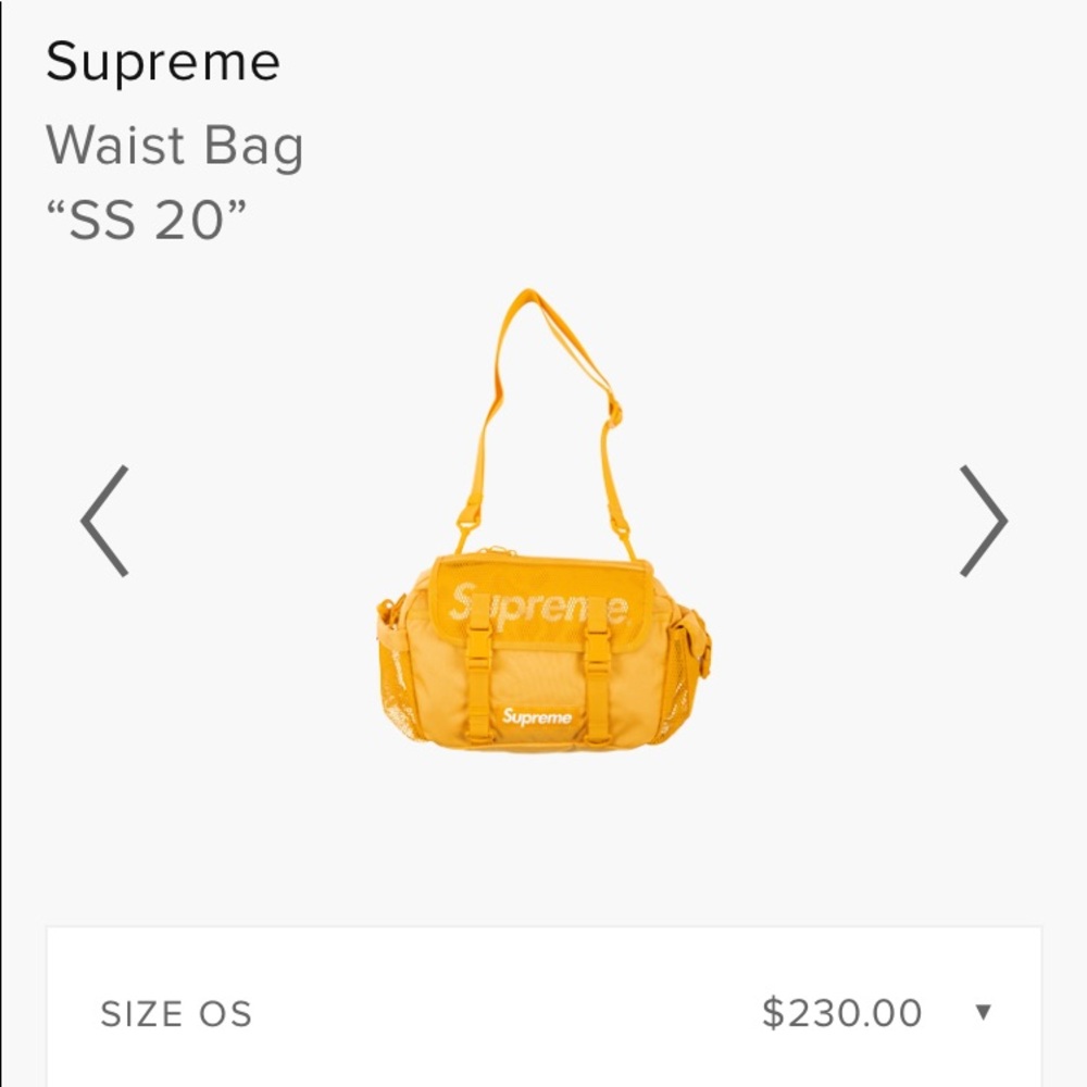 Yellow supreme bag